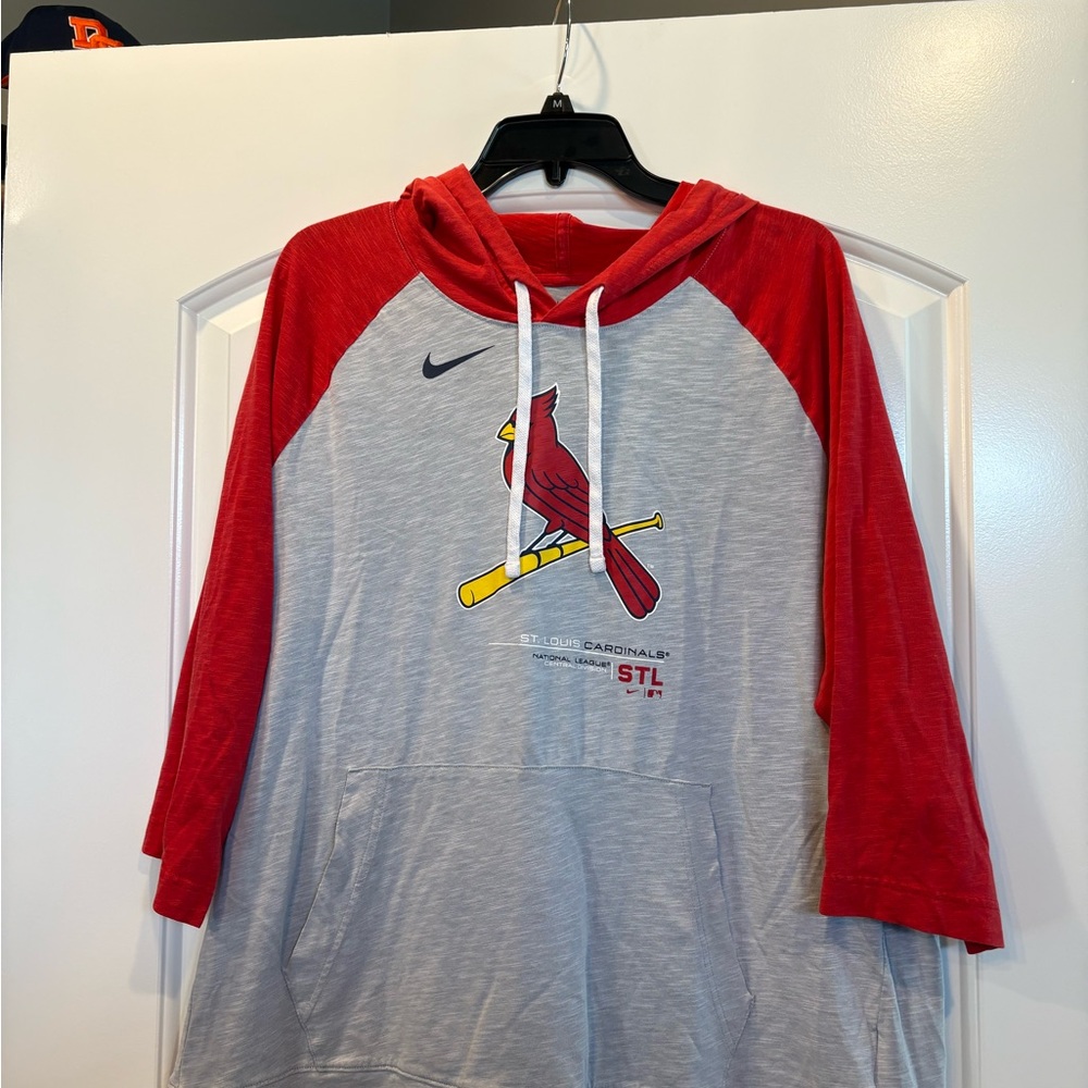 Nike Red and Gray Genuine Merchandise Hoodie
